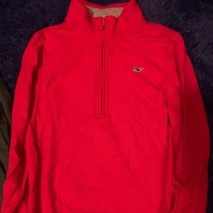 Vineyard vines, size youth small, red half zip pullover